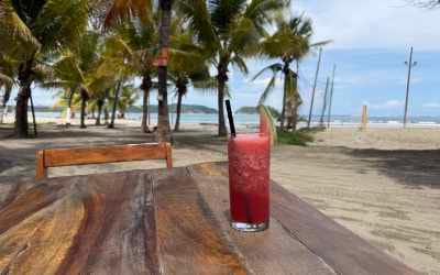 image of drink by the beach at Las Olas in Samara
