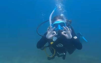 Scuba Diver giving the OK sign